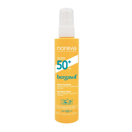 Crème Solaire Adulte Peau Sensible Très Haute Protection Spf 50+ Invisible NOREVA le flacon de 200mL