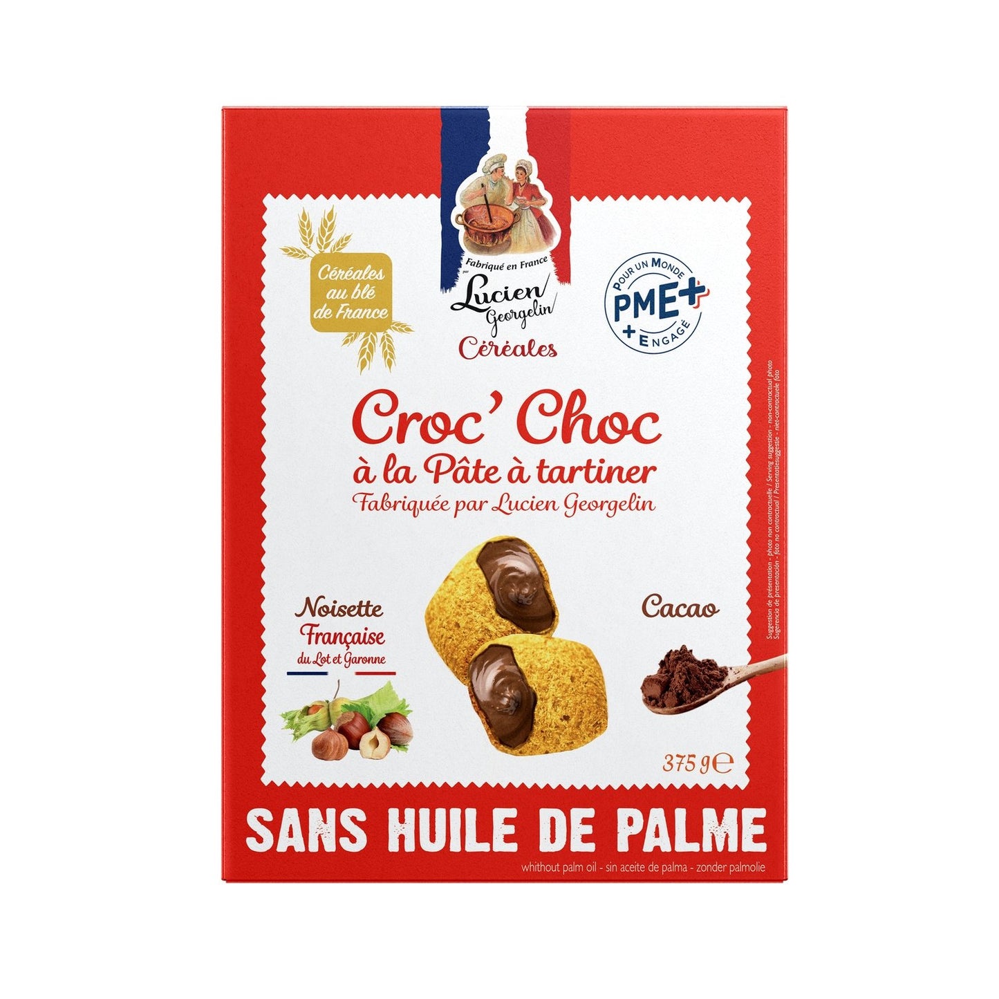 Céréales Croc'choc Pâte à Tartiner Noisette Cacao LUCIEN GEORGELIN