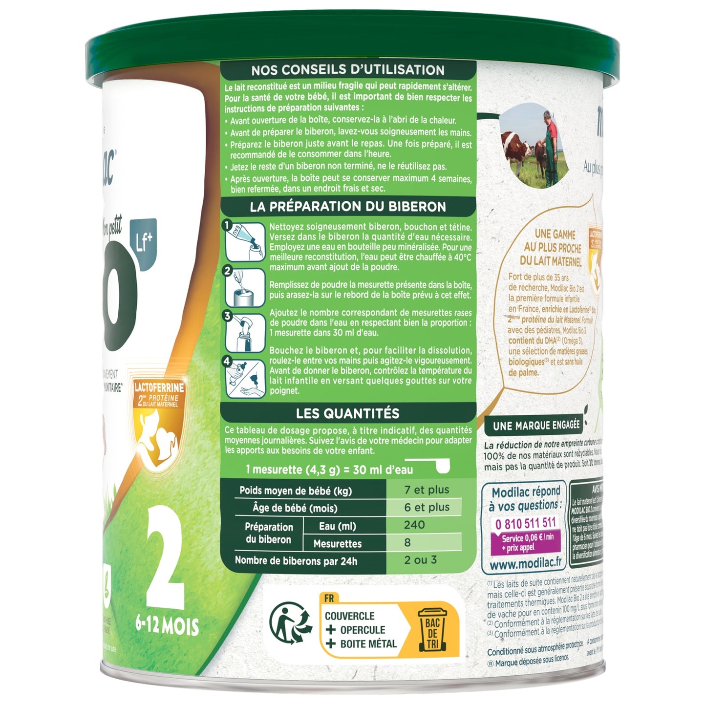 MODILAC Organic Baby Milk Powder 2nd Age