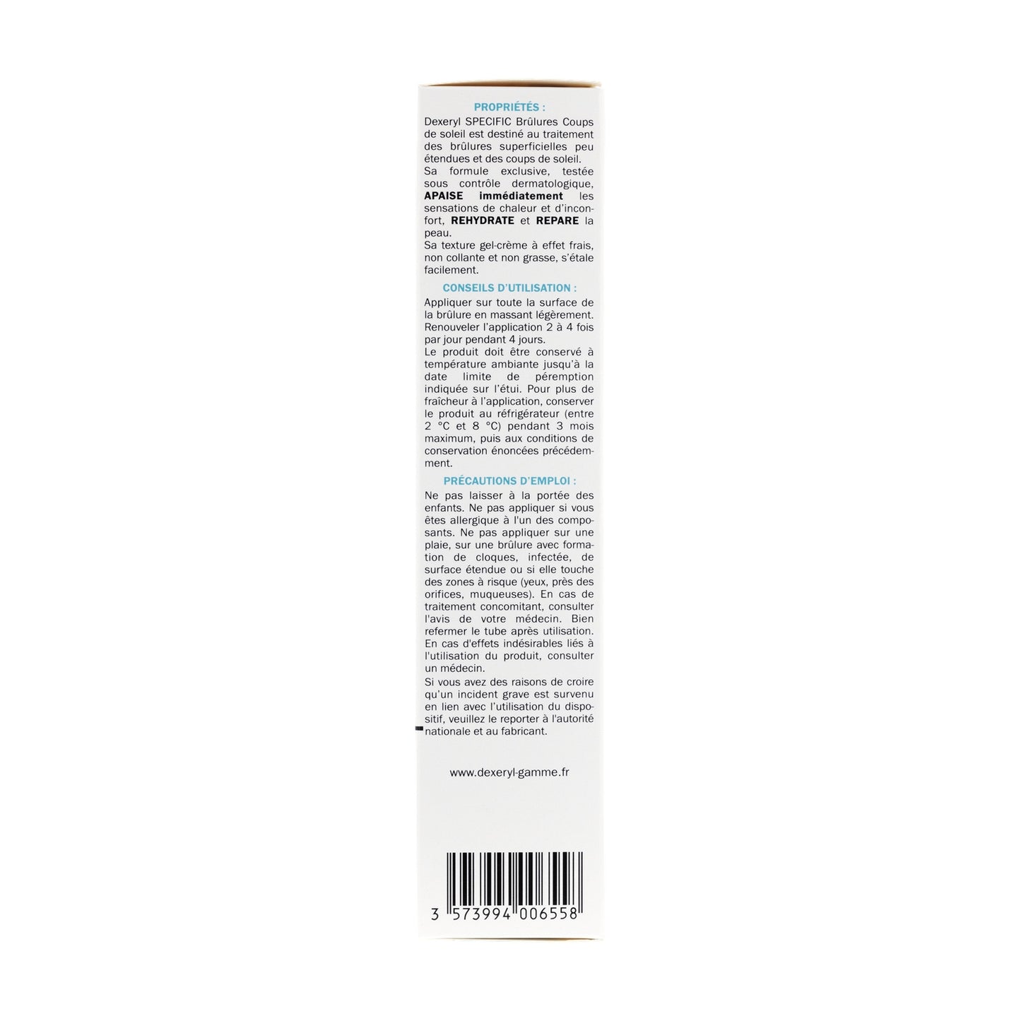 Gel Corps Apaise et Répare Brûlures et Coups de Soleil DEXERYL 