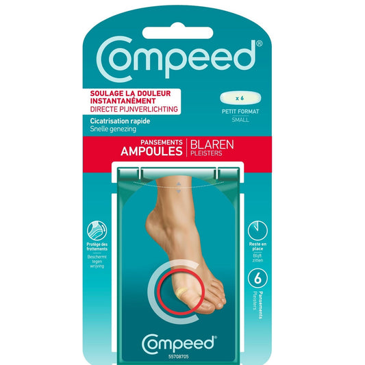Pansements Ampoules Petit Format Côté du Pied Anti-Frottements COMPEED la boîte de 6 pièces