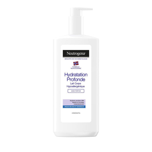 Lait Corps Hydratation Profonde Hypoallergénique Sans Parfum NEUTROGENA