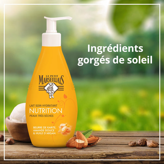 Lait Hydratant Nutrition Karité, Argan et Ama LE PETIT MARSEILLAIS