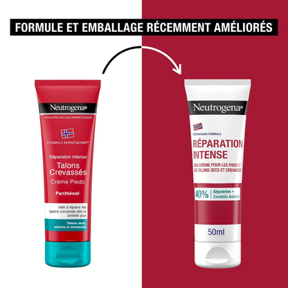 NEUTROGENA Fußcreme für rissige Fersen, repariert, beruhigt, spendet 24 Stunden intensiv Feuchtigkeit