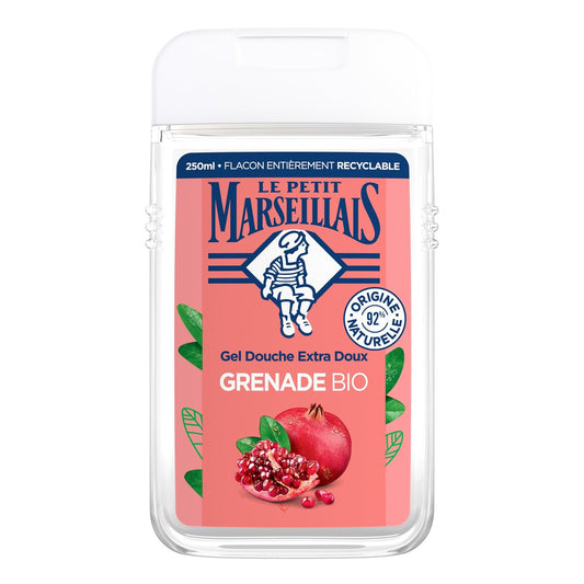 Gel douche Extra Doux Grenade Bio LE PETIT MARSEILLAIS le flacon de 250mL