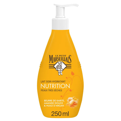 Moisturizing Lotion with Shea Butter, Sweet Almond &amp; Argan Oil for Very Dry Skin LE PETIT MARSEILLAIS