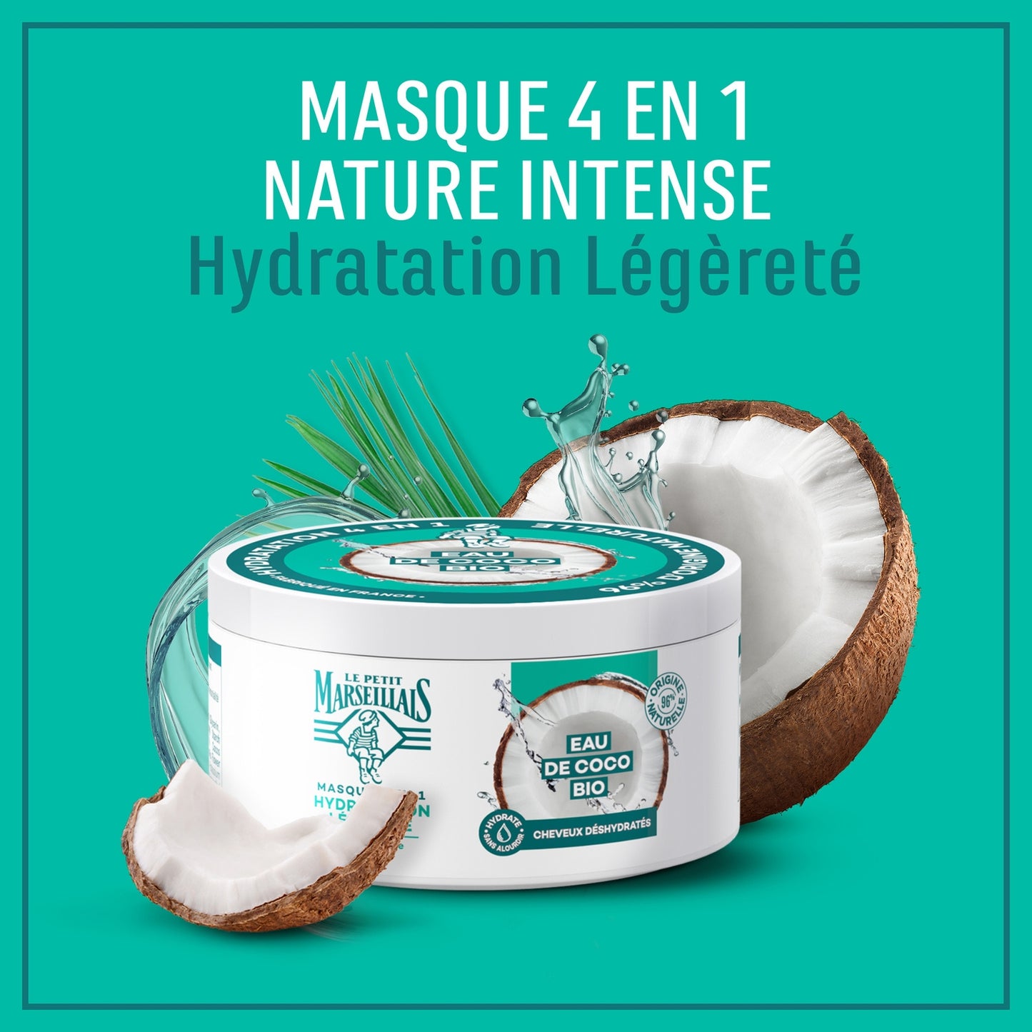 Masque Hydratation Légèreté Cheveux Déshydratés Bio LE PETIT MARSEILLAIS