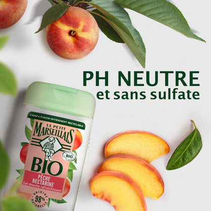 Organic Peach Nectarine Refreshing Shower Gel LE PETIT MARSEILLAIS