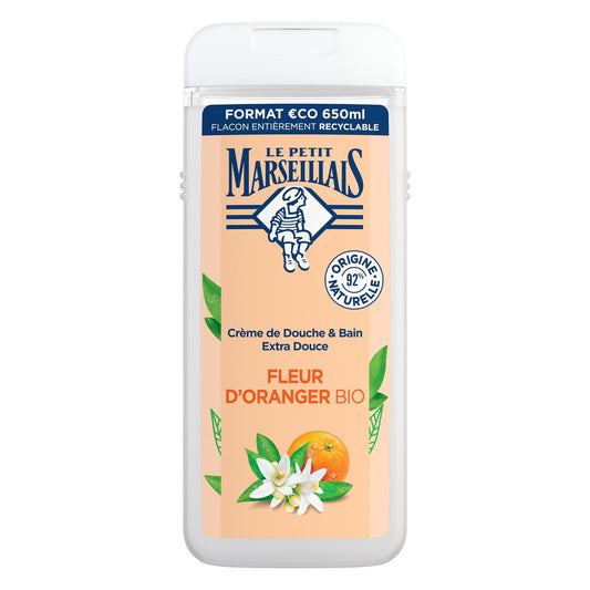 Gel douche Hydratant Nourrissant Fleur d'Oranger Bio LE PETIT MARSEILLAIS le flacon de 650mL