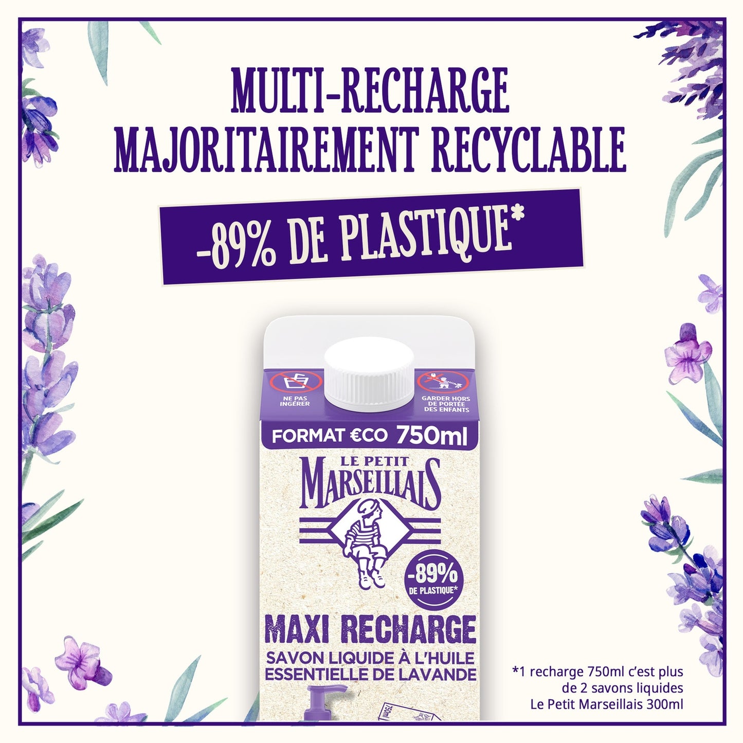 Liquid Soap Refill with Lavender Essential Oil LE PETIT MARSEILLAIS
