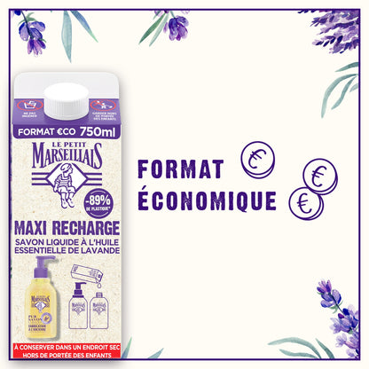 Liquid Soap Refill with Lavender Essential Oil LE PETIT MARSEILLAIS