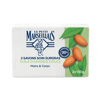 Savon Solide Mains & Corps Soin Surgras Huile d'Amande Douce LE PETIT MARSEILLAIS