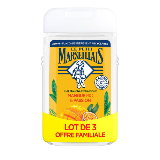 Extra Gentle Shower Gel Organic Mango &amp; Passion LE PETIT MARSEILLAIS