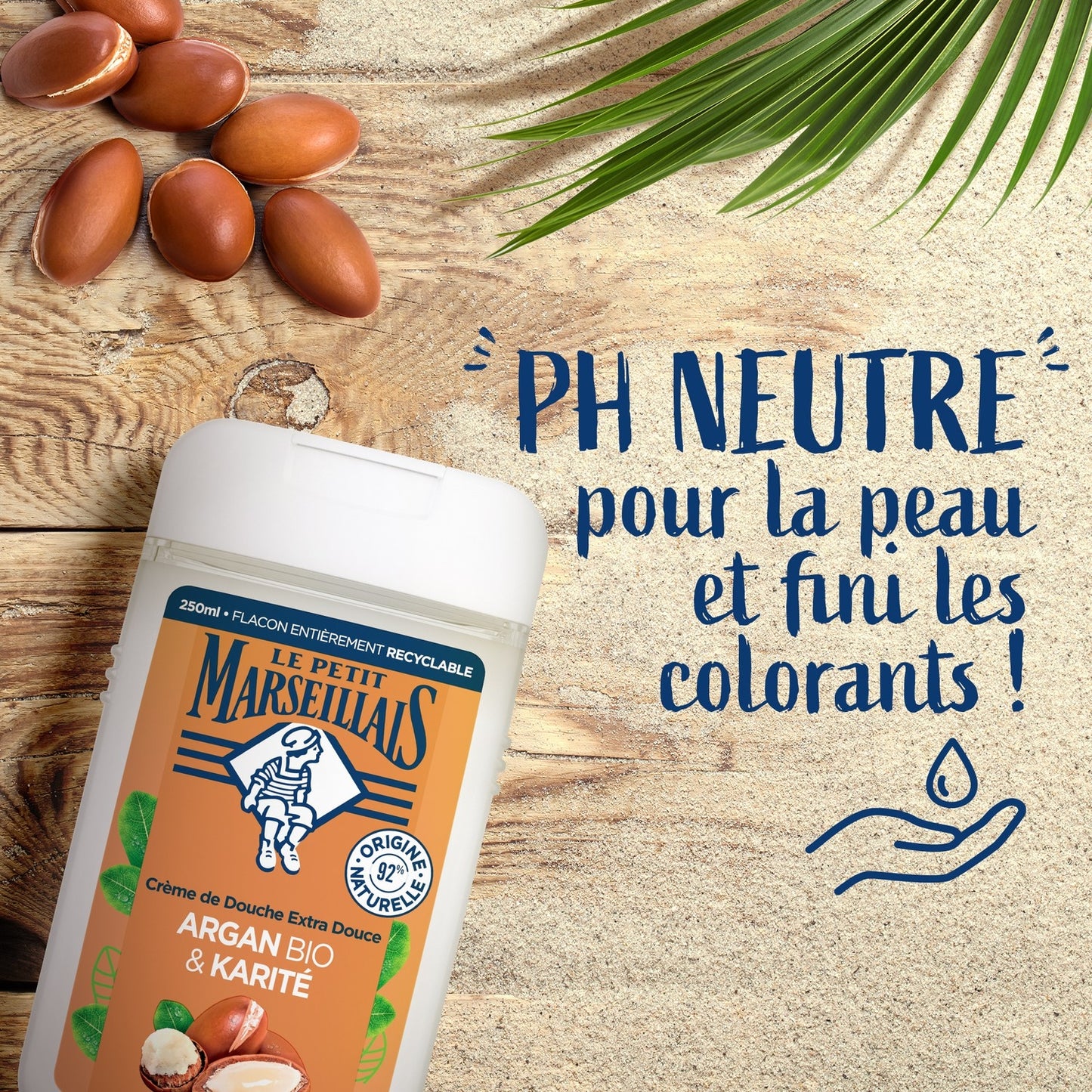 Gel Douche Argan et Karité Hydratant et Nourrissant Bio LE PETIT MARSEILLAIS