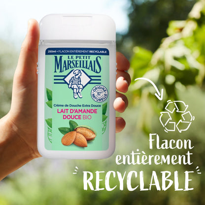 Gel Douche Hydratant et Nourrissant Lait d'Amande Douce Bio LE PETIT MARSEILLAIS