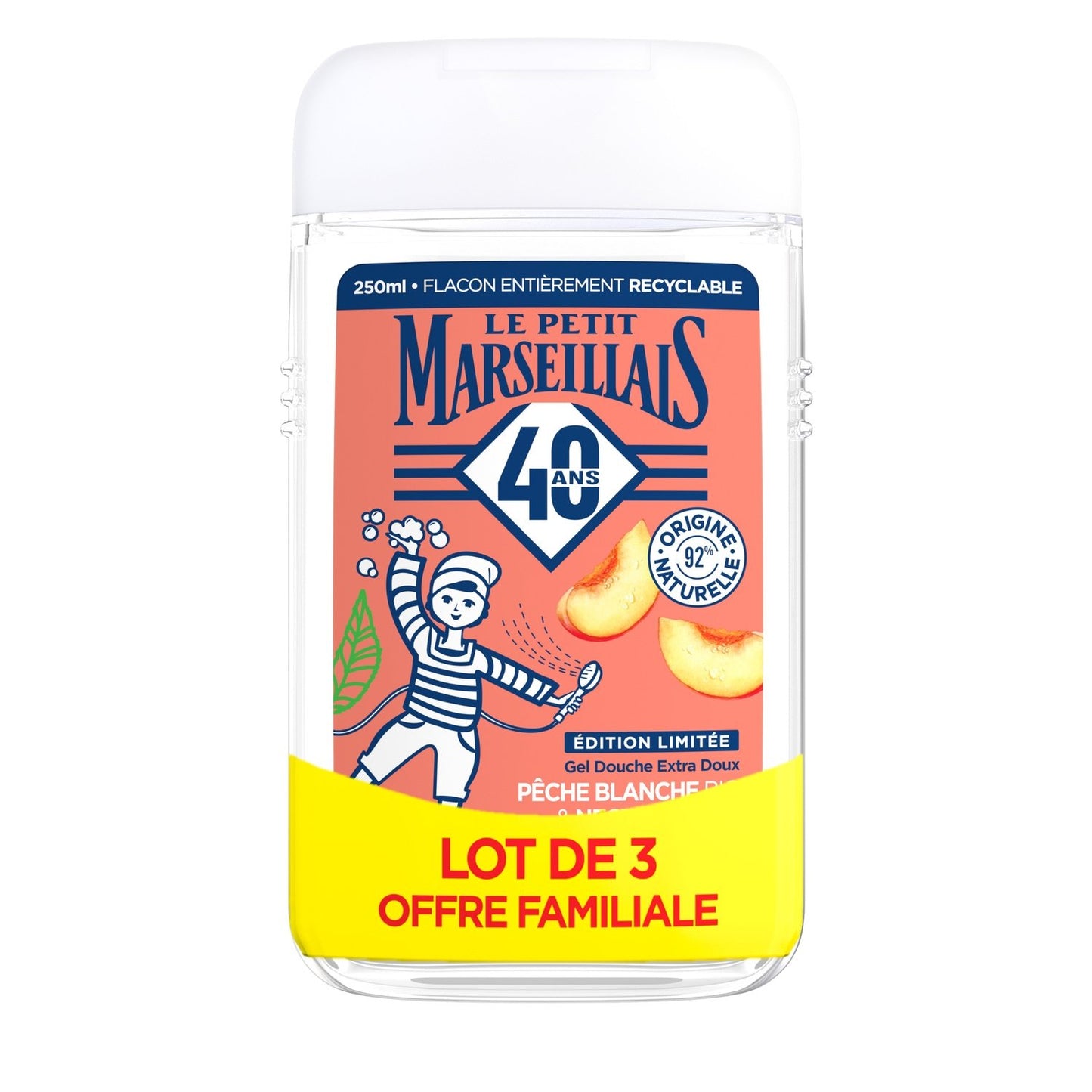 Gel Douche Extra Doux Peche Blanche Bio & Nectarine Bio LE PETIT MARSEILLAIS