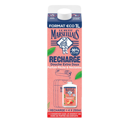 Organic Peach &amp; Nectarine Eco-Refill Shower Gel LE PETIT MARSEILLAIS