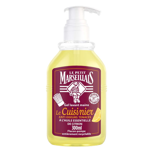 Savon Liquide Mains Action Anti-Odeur à l'huile essentielle de citron LE PETIT MARSEILLAIS le flacon de 250mL