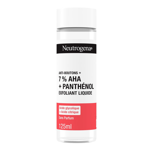 Exfoliant Anti Boutons 7% Aha et Panthénol Exfoliant Liquide Peaux à Imperfections NEUTROGENA le flacon de 125mL