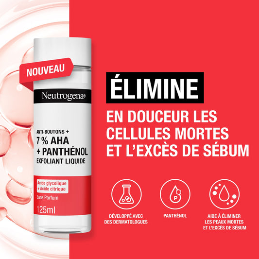 Anti-Blemish Exfoliant 7% AHA and Panthenol Liquid Exfoliant for Blemish-Prone Skin NEUTROGENA
