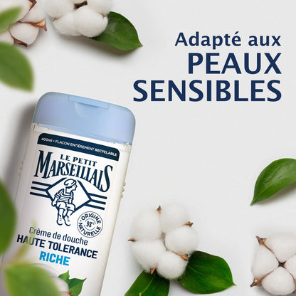 Crème de Douche Haute Tolérance Riche Fleur de Coton LE PETIT MARSEILLAIS