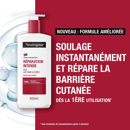 Lait Réparation Intense Apaisant Hydratant Cica Peau Très Sèche NEUTROGENA 