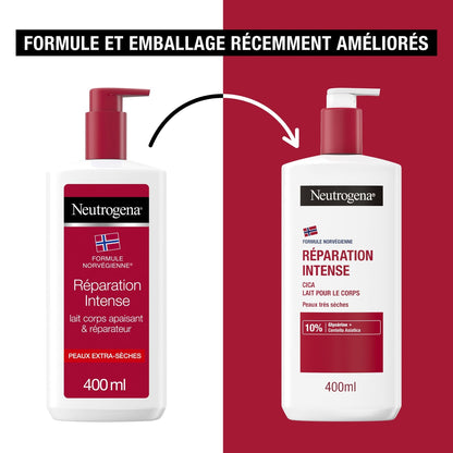 Lait Réparation Intense Apaisant Hydratant Cica Peau Très Sèche NEUTROGENA 