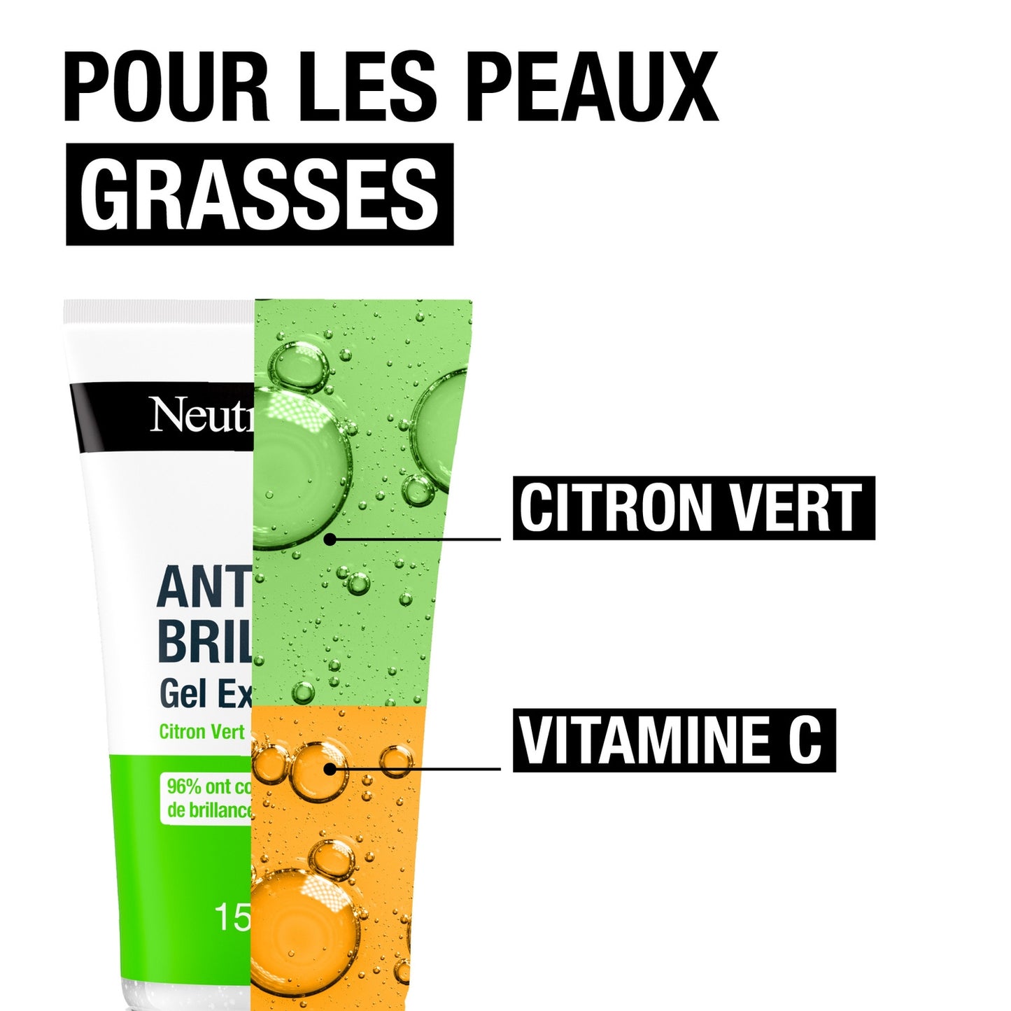 Anti-Brillance Facial Care Exfoliating Gel with Lime and Aloe Vera NEUTROGENA