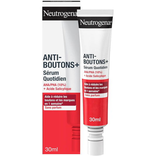 Sérum Anti Boutons Sérum Quotidien Aha Pha 10% Acide Salicylique NEUTROGENA le flacon de 30mL