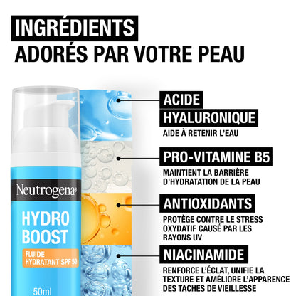 NEUTROGENA Hydro Boost Spf 50 Moisturizing Face Fluid for Women All Skin Types