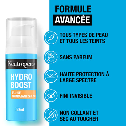 NEUTROGENA Hydro Boost Spf 50 Moisturizing Face Fluid for Women All Skin Types