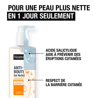 Anti-Blemish Face Care Salicylic Acid Cleansing Gel Clearer Skin NEUTROGENA