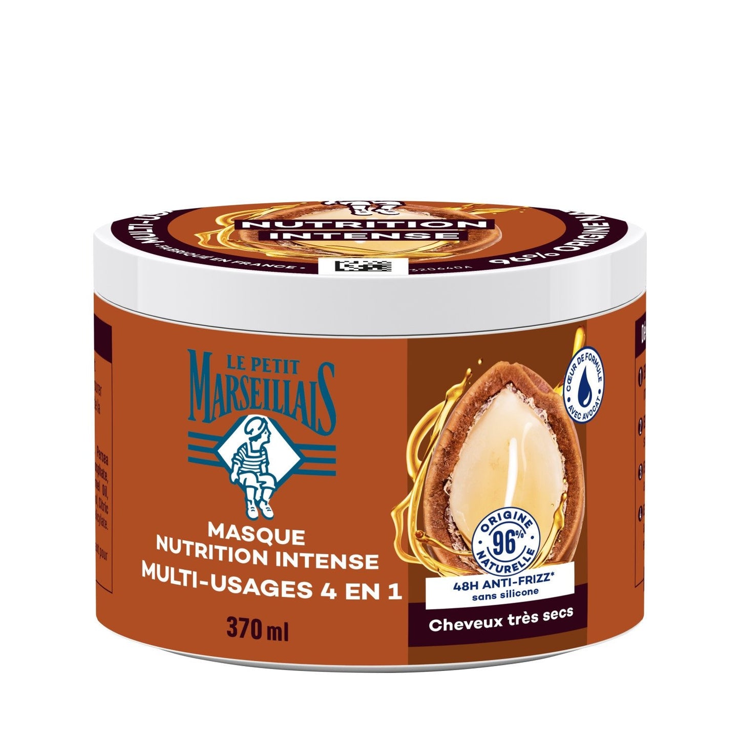 Masque Capillaire Nutrition Intense Huile d'Argan 4 en 1 LE PETIT MARSEILLAIS