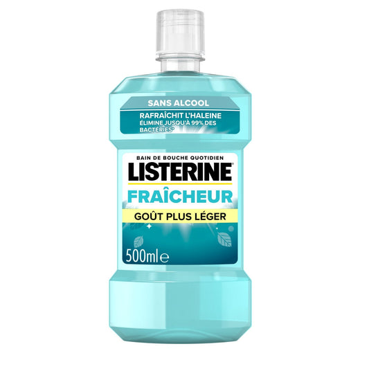Bain de Bouche Haleine Fraiche Sans Alcool LISTERINE le flacon de 500mL