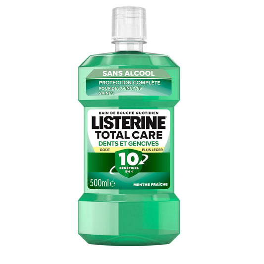 10-in-1 Fresh Mint Alcohol-Free Mouthwash for Teeth and Gums Listerine
