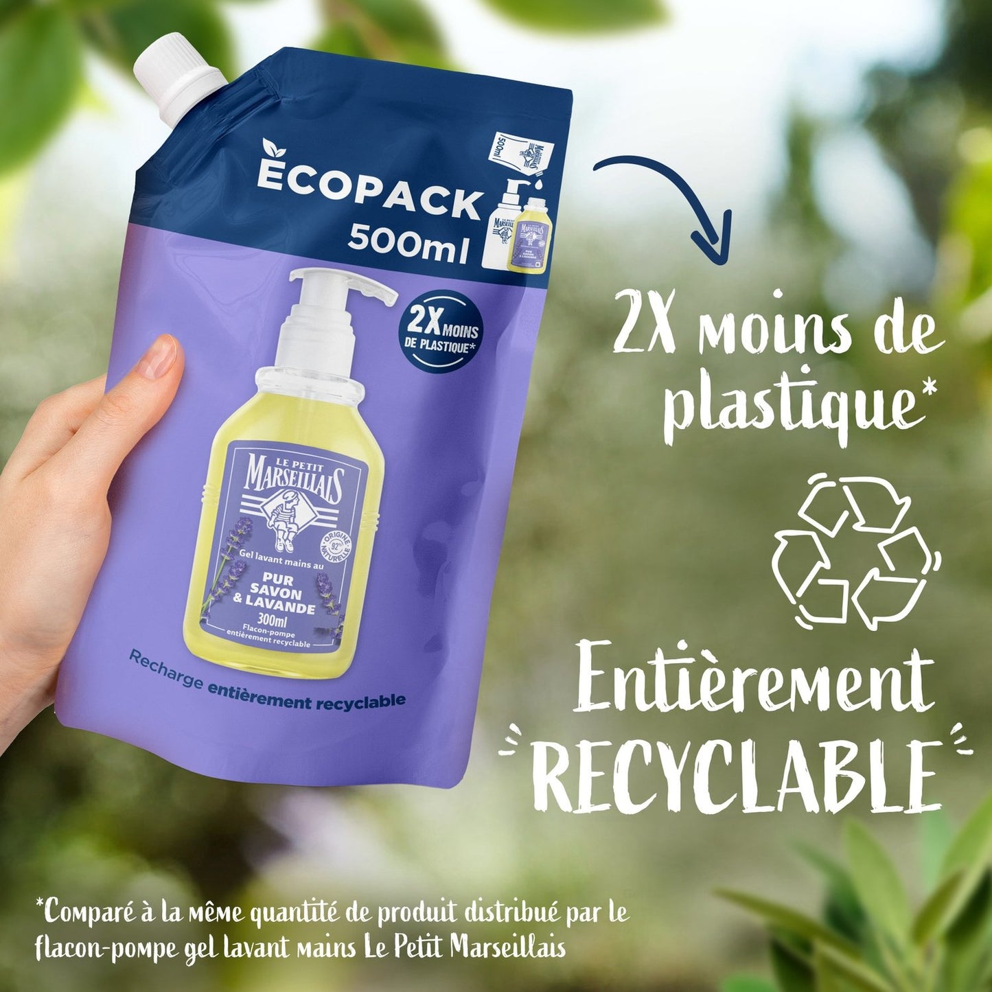 Recharge Gel Lavant Pur Savon Lavande LE PETIT MARSEILLAIS