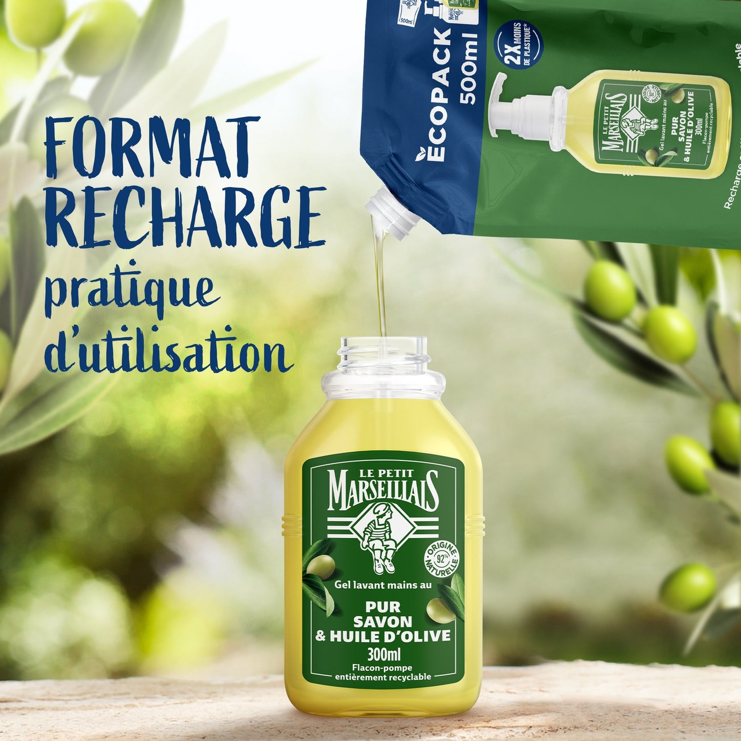 Savon Liquide Recharge Huile d'Olive LE PETIT MARSEILLAIS