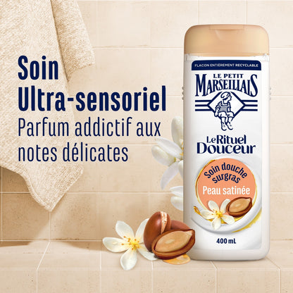 Crème Douche Surgras Huile d'Argan et Fleur d'Oranger LE PETIT MARSEILLAIS