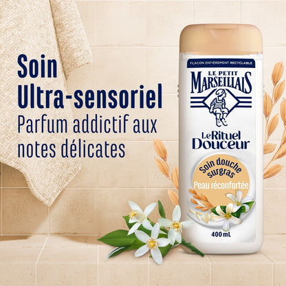 Crème Douche Surgras Lait de Riz et Jasmin LE PETIT MARSEILLAIS