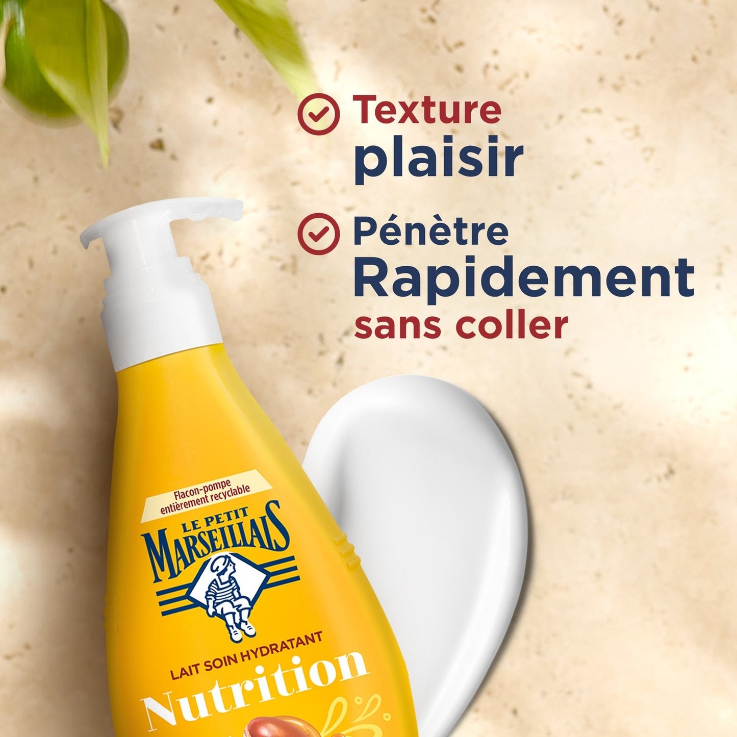 Lait Corps Nutrition Beurre de Karité Argan Peaux Très Sèches Hydratation 24h LE PETIT MARSEILLAIS