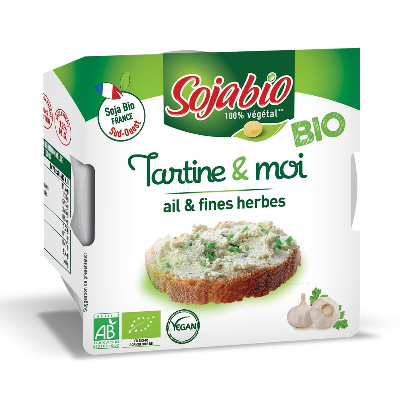 Specialty based on organic soy, garlic and fine herbs SOJABIO