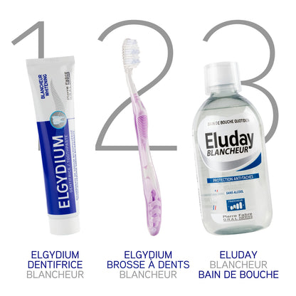 Brosse à Dents Souple Blancheur Microbilles Ultrapolissantes ELGYDIUM