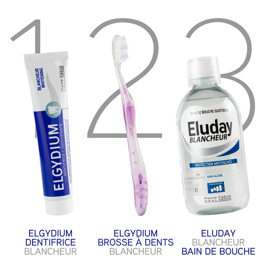 ELGYDIUM Soft Whitening Toothbrush with Ultra-Polishing Microbeads