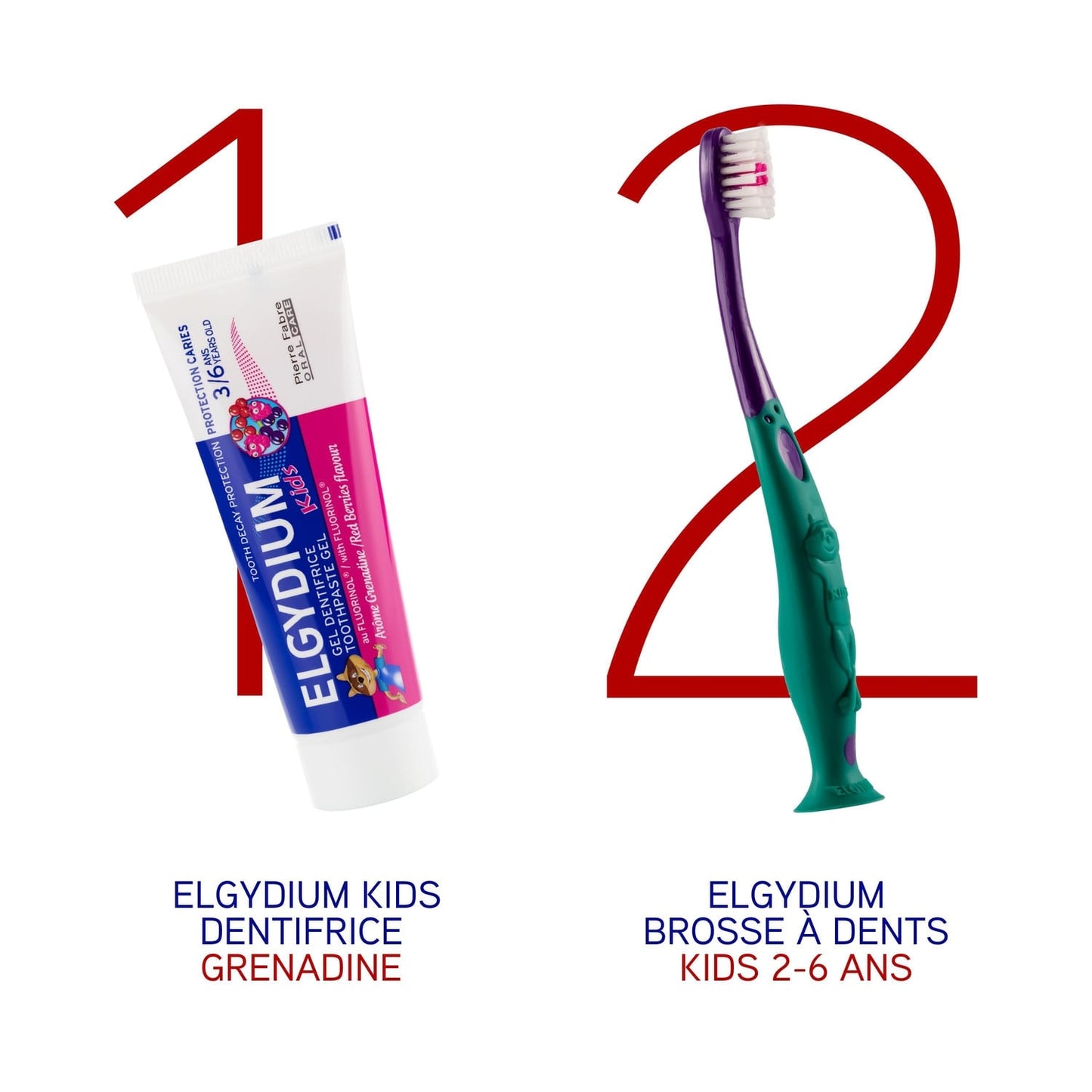 Brosse à dents Souple Enfant 2-6 ans Dents de Lait Ludique ELGYDIUM 