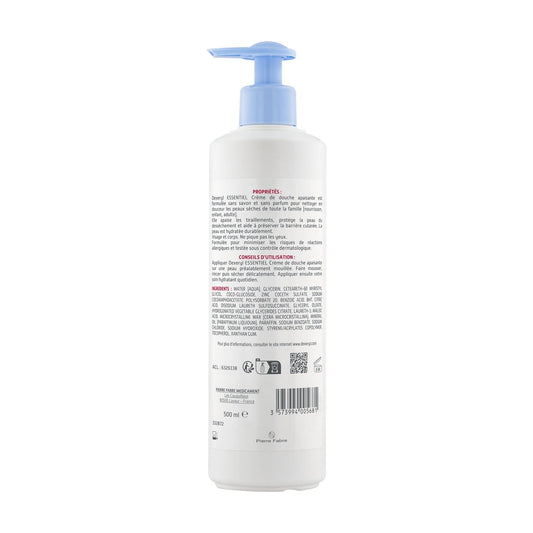 Crème de douche Corps Peau Sèche Apaise Nettoie Sans Parfum Sans Savon Essentiel DEXERYL 