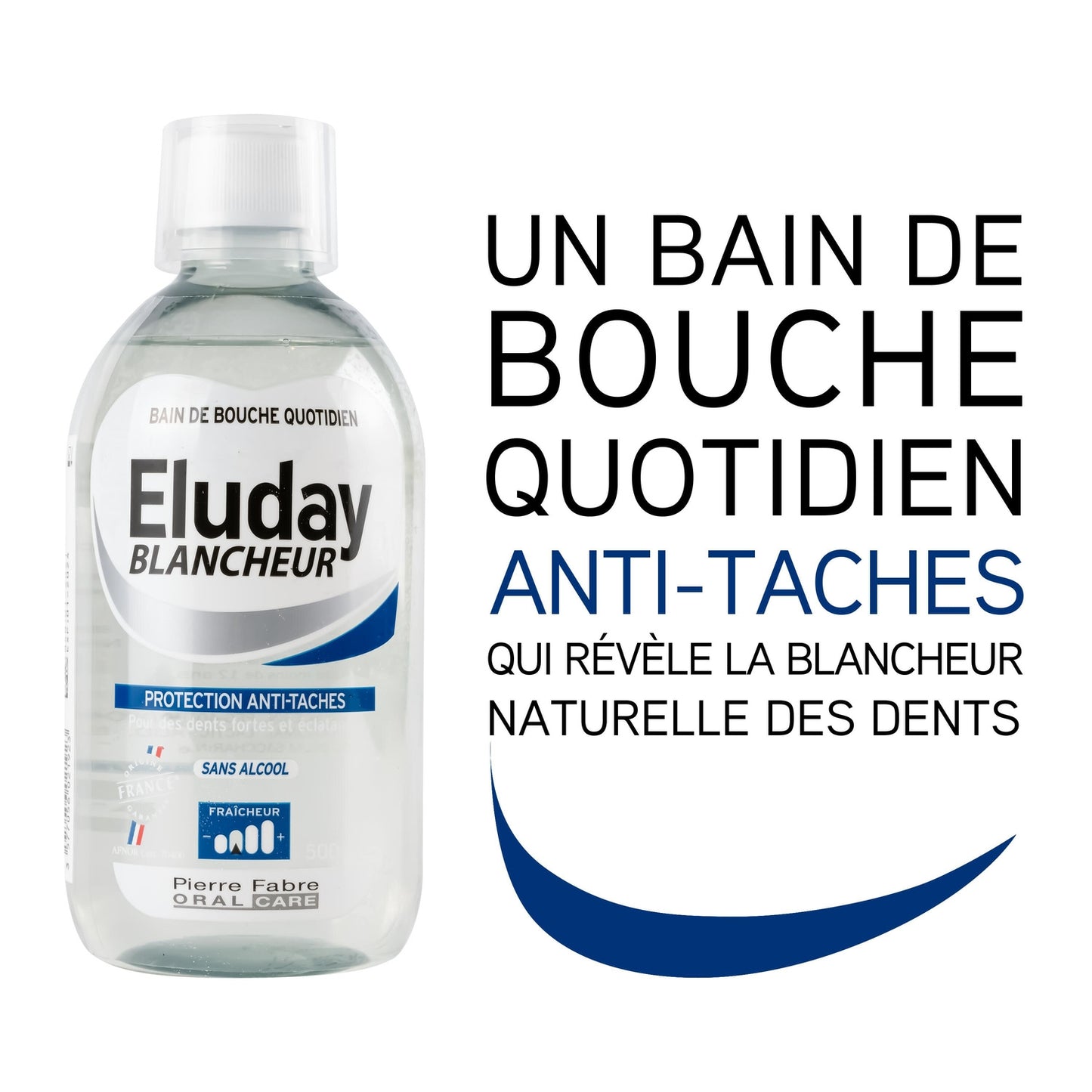 Whitening Mouthwash Maintains Natural Whiteness Strengthens Enamel Mentholated Flavor Alcohol-Free ELUDAY CARE