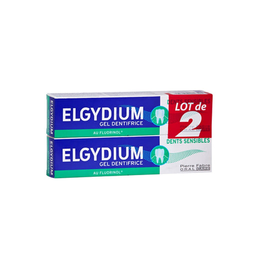 Dentifrice Dents Sensibles Protection Caries ELGYDIUM le lot de 2 tubes de 75mL