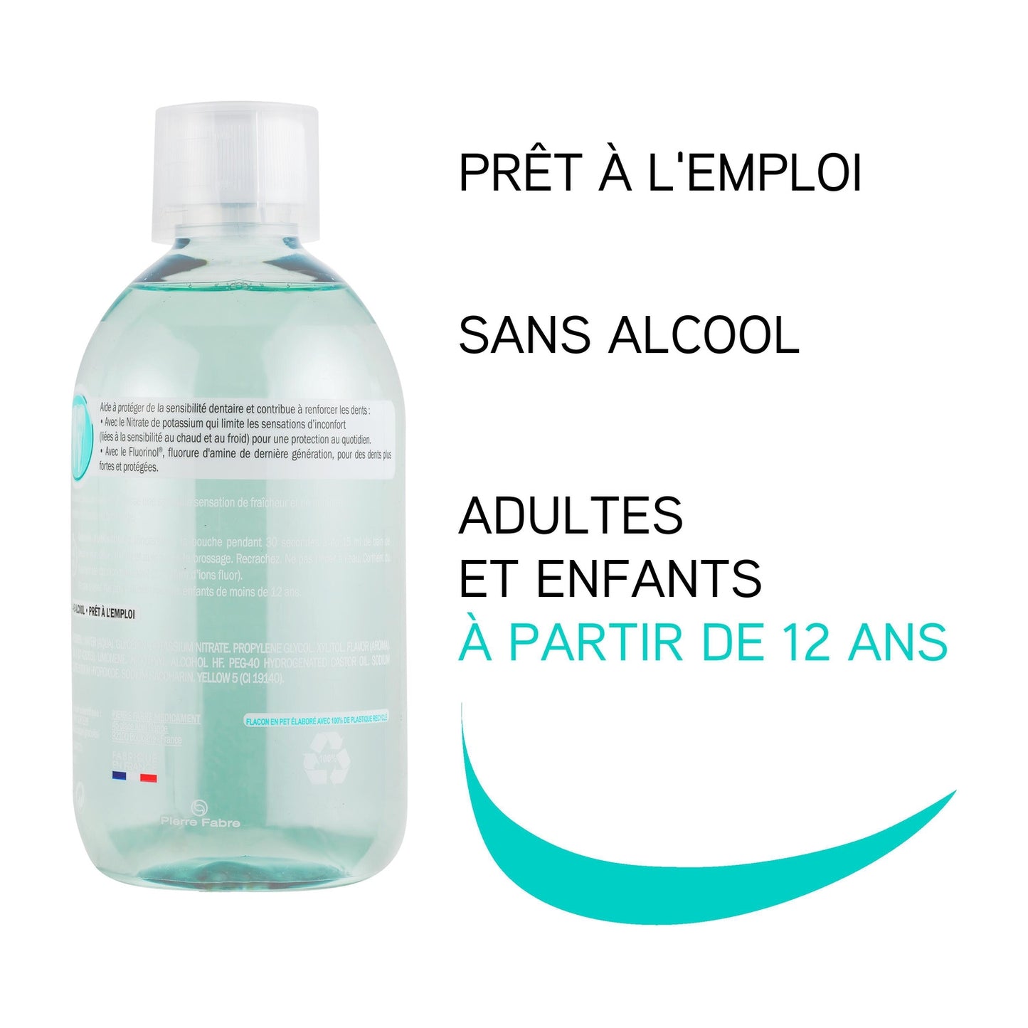 Bain de Bouche Dents Sensibles Menthe Douce Sans Alcool Eluday Care PIERRE FABRE