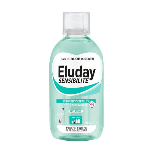 Bain de Bouche Dents Sensibles Menthe Douce Sans Alcool Eluday Care PIERRE FABRE le flacon de 500mL