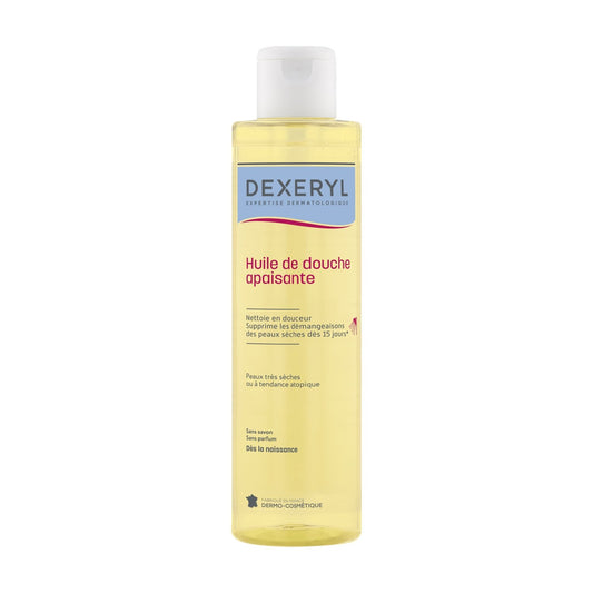 Huile de Douche Corps Peaux Sèches Ou à Tendance Atopique Apaise et Supprime les Démangeaisons Dexeryl Essentiel DEXERYL le flacon de 200mL